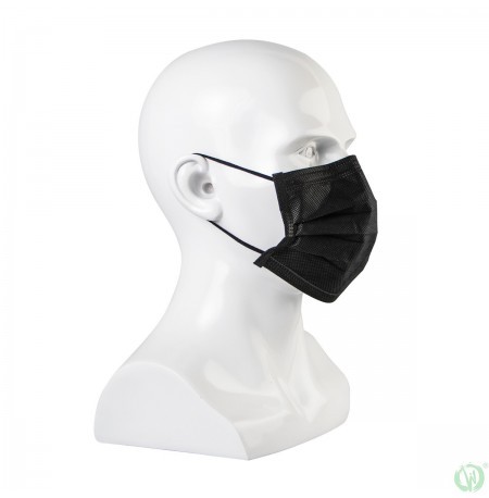 Zaštitne maske za lice crne 50 komada